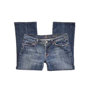 7 For All Mankind Mid-Rise Cropped Bootcut Jeans